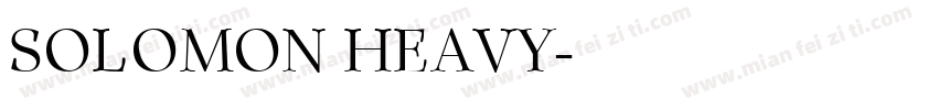 SOLOMON HEAVY字体转换